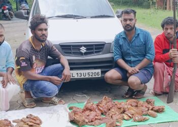 മാനിൻ്റെ ഇറച്ചിയുമായി നാലംഗ സംഘം വനപാലകരുടെ പിടിയിൽ