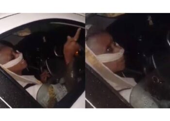 പ്രേതരൂപത്തിൽ കാറോടിച്ചെത്തി ആളുകളെ ഭീതിയിലാക്കുന്ന സ്ത്രീ പിടിയിൽ